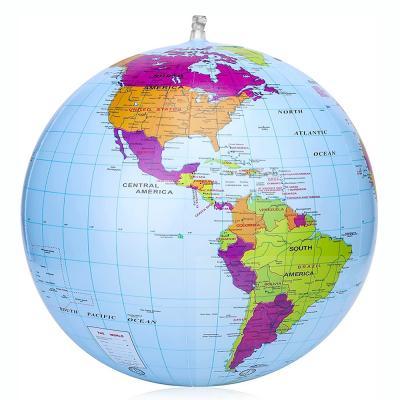 12 inch inflatable globe beach ball for teaching custom Logo