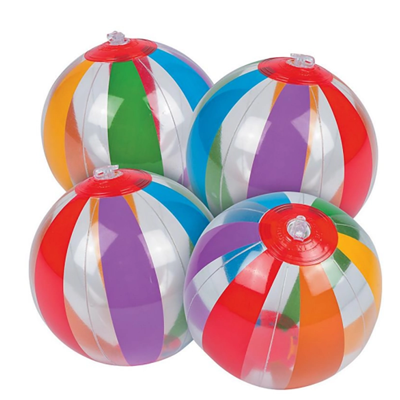 24 inch transparent rainbow beach ball China manufacturer custom logo