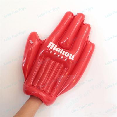 China Promotional inflatable Hands with custom logo red color 