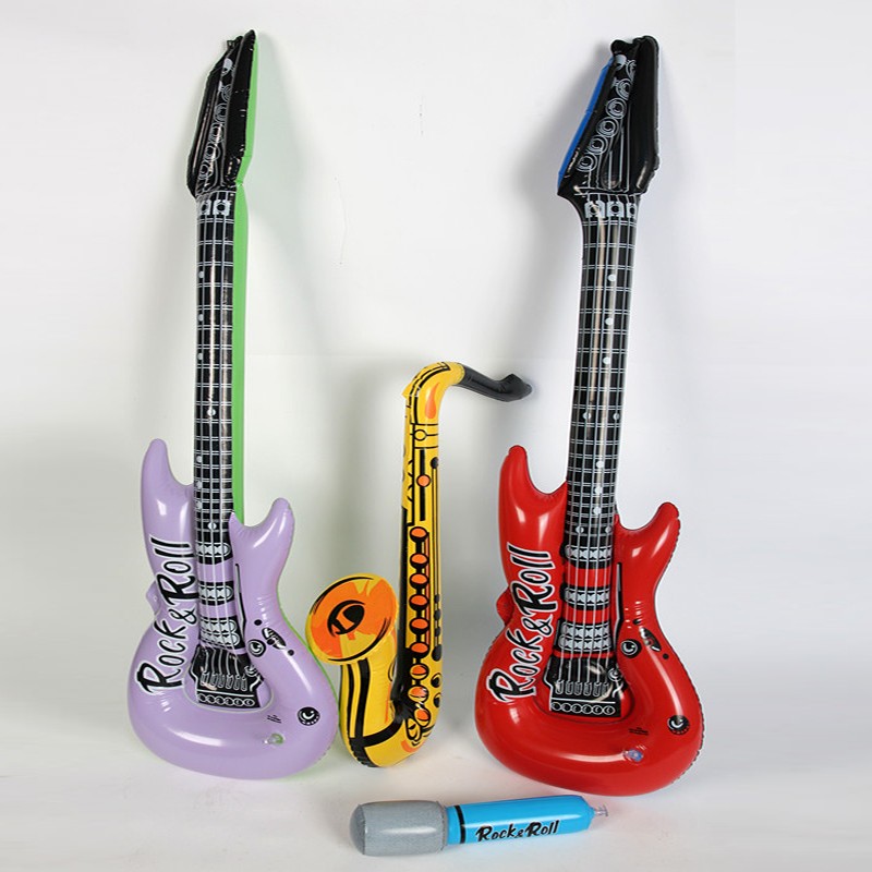 inflatable Guitar Assorted Colors for Party Decoration 36 inch