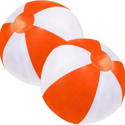 two-tone beach balls 12 inch customized logo